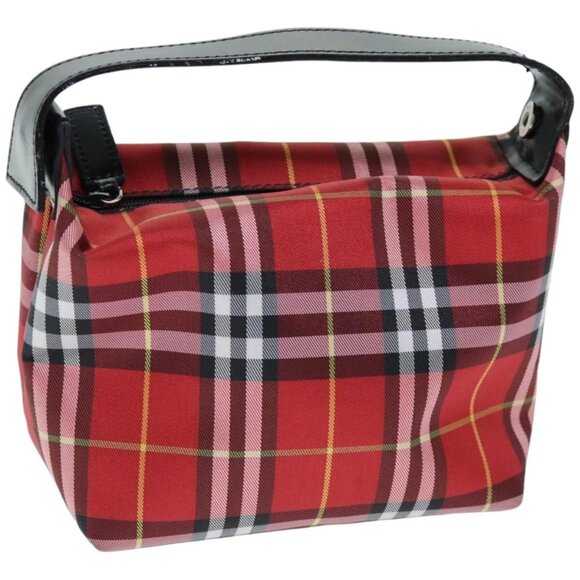 Burberry Handbags - BURBERRY Nova Check Hand Pouch Nylon Red Auth yk12413